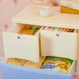 特价简易床头柜现代卧室收纳柜 儿童衣柜塑料储物箱五斗整理橱柜