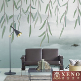 西诺大型壁画  现代新中式壁纸 客厅沙发背景墙卧室墙纸 杨柳辞