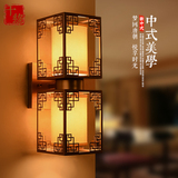 新中式壁灯 酒店卧室床头铁艺复古典现代简约双头过道楼梯墙壁灯