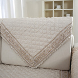用组合全盖皮沙发巾套罩纯色防滑布艺沙发垫子欧式坐垫米色四季通