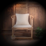 老榆木免漆圏椅/全实木现代中式家具/明清古典扶手椅茶楼家具北京