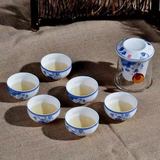 红茶玻璃旅行茶具 八头车载包套组 红茶专用茶器 1主泡体6杯1茶夹