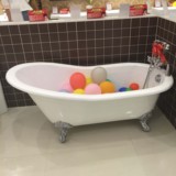 实体店实拍惠达卫浴HD1501欧式船型铸铁贵妃浴缸