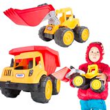 超大号沙滩车挖土机推土车工程车玩具宝宝滑行玩具车2-3岁