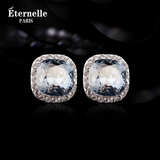 法国Eternelle采用施华洛世奇元素水晶耳环 宴会耳钉新款女耳饰品