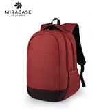 miracase简约潮男女背包15.6寸双肩笔记本电脑包韩版情侣旅行运动