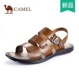 Camel骆驼男鞋 2015夏季新款沙滩鞋正品真皮休闲男士凉鞋A2211199