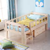 大小加厚透气组合婴幼儿板床特价实木男孩女孩子儿童床带护栏单层