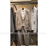 【ZIOZIA韩国专柜代购】2016夏季新款男灰色单排双扣休闲西服西装