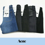 现货 正品代购Acne skin 5黑色小脚裤紧身牛仔裤子女式修身九分裤