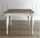 法式罗马柱餐桌地中海餐桌美式高档实木餐桌1.6米1.8米样板房家具