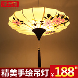 新中式灯笼吊灯仿古布艺餐厅茶楼工程灯具古典宫廷客厅灯饰2602