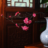 现代中式高档仿真花卉桃花家居装饰假花客厅摆设绢花饰品摆件