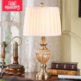 欧式水晶台灯 美式奢华现代客厅装饰台灯创意玻璃婚房卧室床头灯