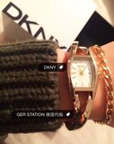 BKK德国代购DKNY/唐可娜儿女士方形时尚腕表/手表/金色