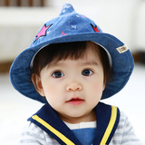 夏季宝宝帽子6-12月婴儿纯棉遮阳帽1-2岁儿童渔夫帽太阳盆帽男女