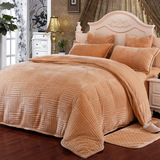 合雨珊瑚绒六件套加厚保暖法兰绒床上用品四件套件被套床单式