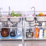 加厚厨房水槽柜 洗菜柜 不锈钢 阳台柜 厨柜 简易橱柜 组合橱柜
