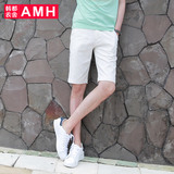 AMH男装韩版2016夏装新款纯棉纯色男士休闲裤短裤潮男OD5109夢