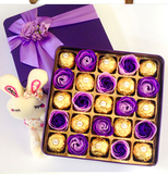 意大利进口费列罗巧克力礼盒装零食金玫瑰花女朋友生日情人节礼物