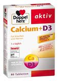 德国Doppelherz双心钙片+维生素D3 80粒 儿童孕妇成人老人适用