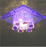 创意Led水晶过道灯具艺术方形走廊玄关门厅灯简约客厅卧室吸顶灯