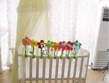 婴儿床挂件宝宝房间装饰品太阳花彩色儿童布绒卡通绑带毛绒玩具花