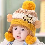 秋冬款婴儿帽子6-12个月冬天1-2岁女宝宝儿童毛线帽男童冬季潮0