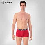 新品Jockey男士新年红内裤简约莱赛尔棉平角经典格纹贴身舒适透气