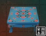 中式实木手绘怀旧复古茶桌炕桌彩绘榻榻米桌经桌棋桌小桌子可定制