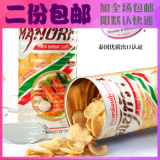 泰国原装 玛努拉香酥纯味虾木薯片100g 大铁罐特产进口零食