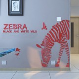 斑马 创意3d亚克力立体墙角墙贴纸画客厅沙发卧室电视背景墙装饰