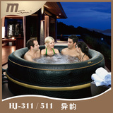 Mspa/美泉充气spa按摩浴缸恒温加热鳄鱼皮纹水池游泳池HJ511.311