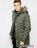 英国代购正品Jack & Jones时尚保暖冬款中长款男士夹克2015 新款