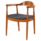 北欧宜家牛角椅实木餐椅水曲柳原木色餐椅高档时尚简约咖啡厅餐椅