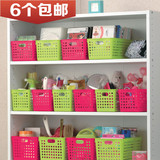 日本进口塑料收纳筐衣柜整理箱玩具收纳箱零食桌面收纳盒储物箱