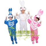 儿童小兔动物服 幼儿园白兔舞台演出服 成人粉兔小兔子造型服包邮