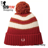 美国代购正品Fred Perry FP麦穗男女羊毛毛线帽子针织帽秋冬保暖