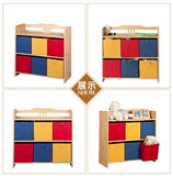好事达儿童玩具柜 幼儿园彩色玩具桶架 小孩房间收纳整理柜1036