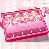 日本式创意手工樱花棒棒糖礼盒装 鲜花水晶星空棒棒糖送女友礼物