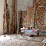 金秋阿富汗手工编织羊毛Kilim民族风复古几何北欧现代地毯地垫挂