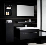 新款北欧式黑白浴室柜实木卫浴吊柜厕所洗手池卫生间洗脸盆组合柜