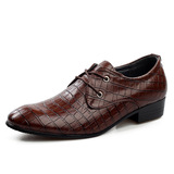 Crocodile men business casual shoes 2016 formal leather shoe