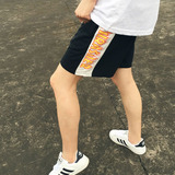 韩国ulzzang古着原宿 2016春夏新款男女INS同款 THRASHER火焰短裤