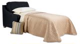 美式可推拉折叠沙发床欧式简约单人布艺沙发客厅小户型软包沙发