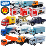 TOMY多美卡 合金小汽车模型玩具三菱丰田奔驰货车动物运输皮卡车