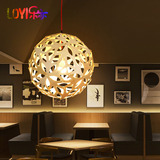 后现代简约个性木艺创意卧室客厅餐厅咖啡厅酒吧台美式艺术吊灯