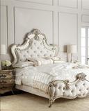 新款欧洲法式地中海风格美式家具德拉诺亚仿古实木雕花床双人床