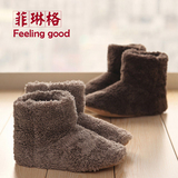 女式月子棉拖鞋冬季全包跟软底保暖棉靴家居家用情侣可爱毛毛绒鞋
