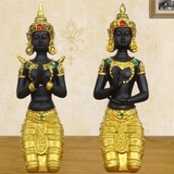 东南亚摆件 泰国跪佛像 创意礼品开业书房客厅家居装饰工艺品摆设